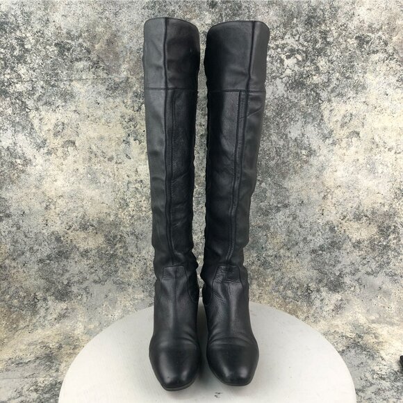 Louise et Cie Women's Size 8.5M Andora Black Leather Over The Knee Riding Boots - Picture 2 of 16